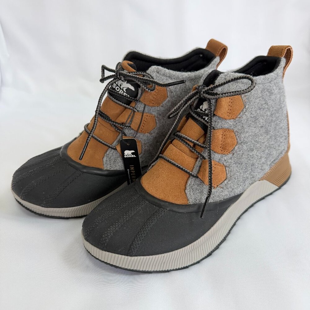 NEW SOREL Out N About III Classic Camel Brown Black Womens Shoe Boot US 9